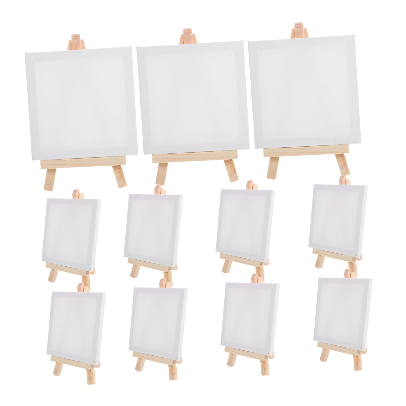 NUOBESTY 36piezas Caballetes Pequeños Decorativos Para Pintura Soportes Triangulares Para Manualidades y Proyectos De Arte Lienzos De Accesorios De Pintura Para Estudiantes De Arte