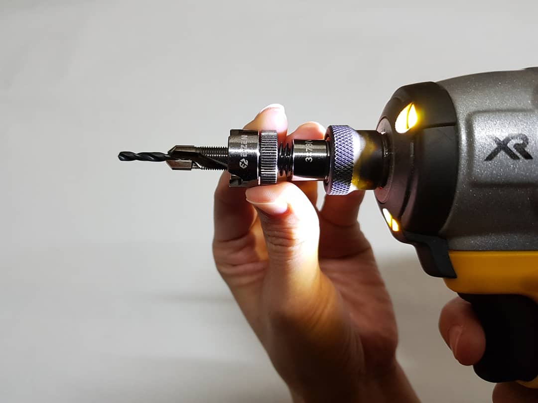 Adjustable Countersink Drill Bit, SelfAdjusting Depth Control Without