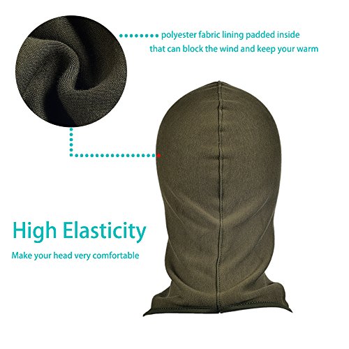 Christmas Balaclava, Thicken Ski Mask Winter Outdoor Snowboard Windproof Cold Weather Ski Face Motorcycle Mask Army Green #TOP2