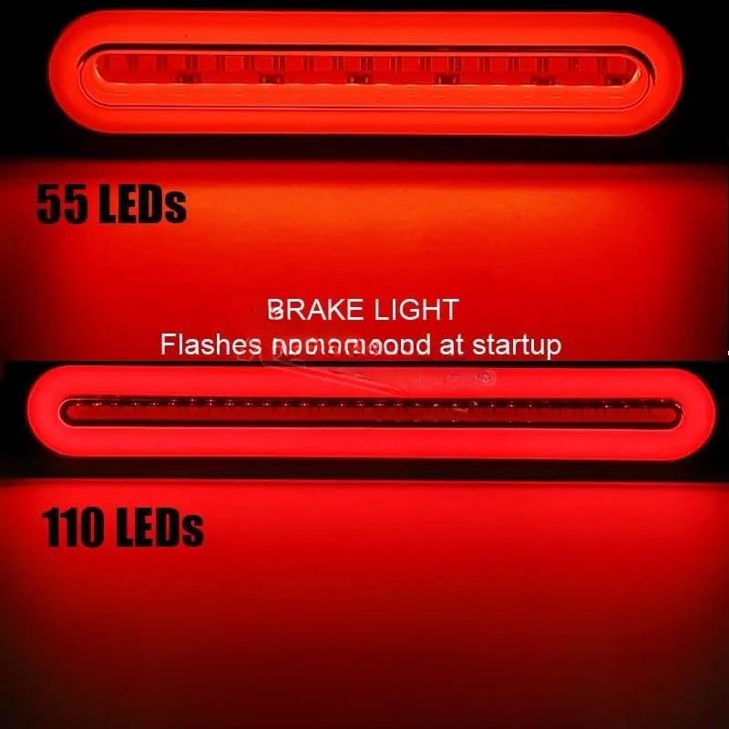 Piloto Trasero Auto Luz Trasera LED para camión 3 en 1, lámpara Flash de Parada, Luces señal Giro para Remolque, luz DRL para Coche 12V y 24V