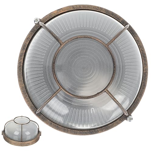 Angoily Aplique De La Pared Redondo Candelabro De Pared Afuera Aplique Al Aire Libre Aplique De Pared Exterior De Mamparo Bombilla De Luz Led Bombilla Led Al Aire Libre Moderno Casa Vidrio