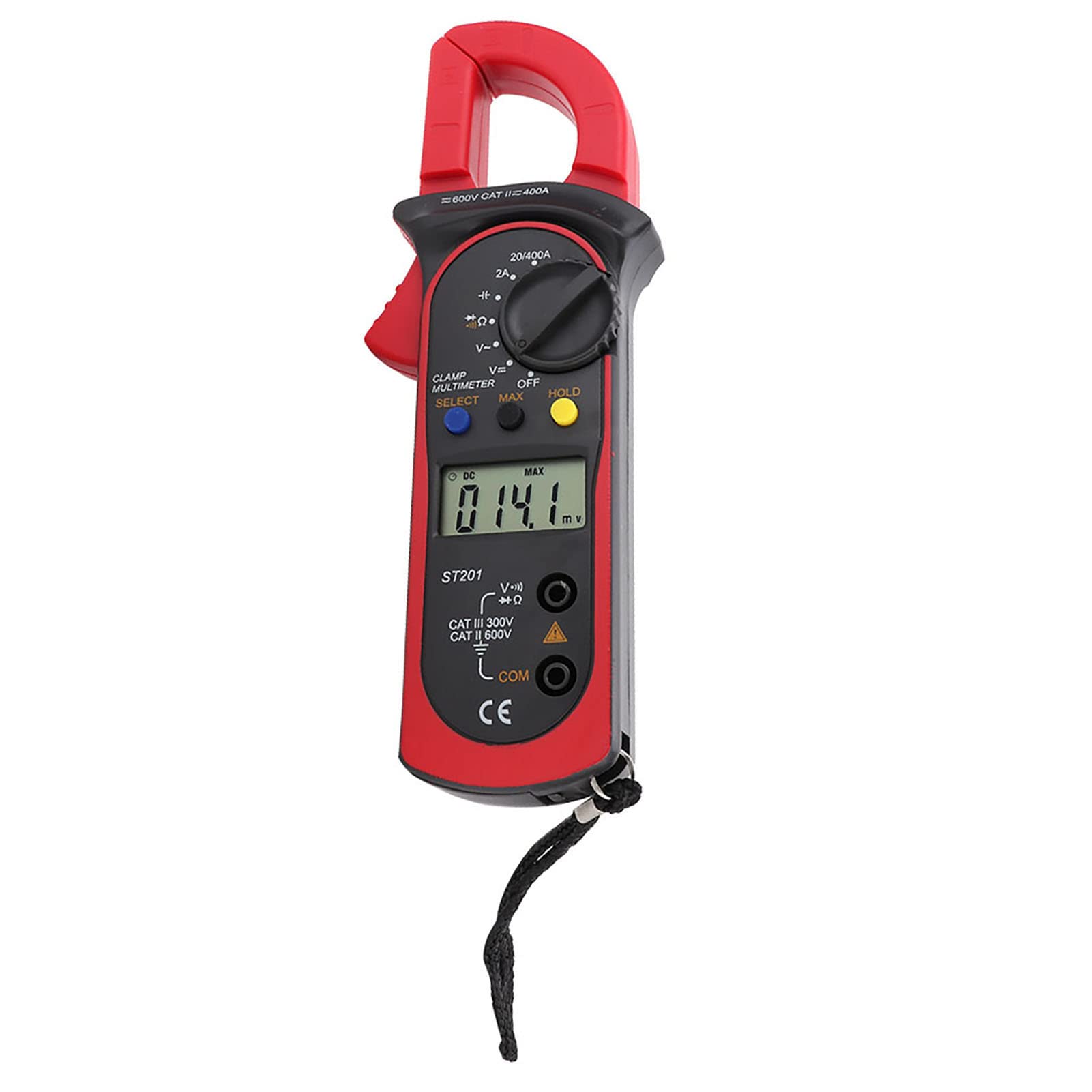 Digital Clamp Meter,Automatic 3 3/4-digit Digital Multimeter for Diode DCAC Voltage Tester,with Overload (Red)