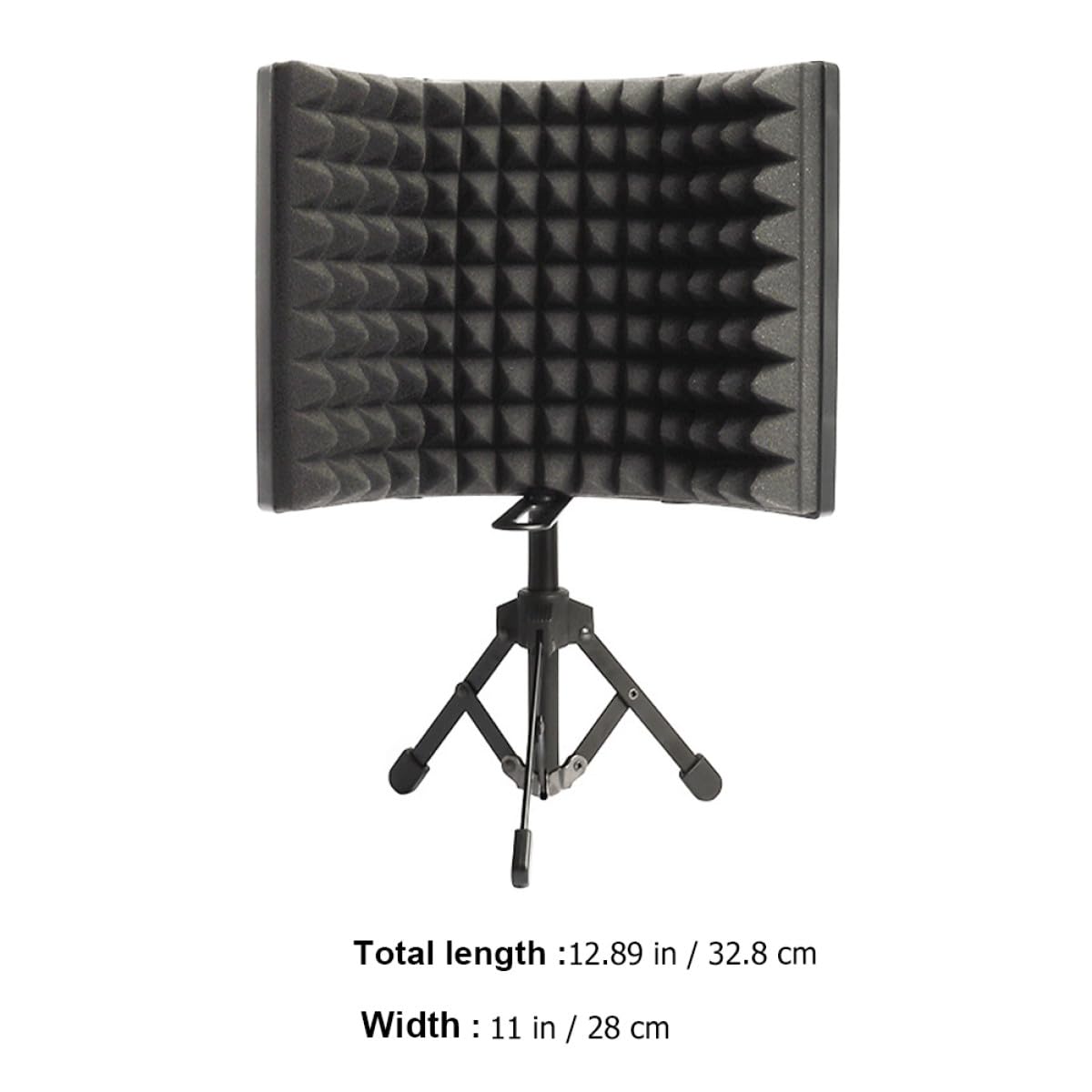 SOLUSTRE Mikrofon Windschutz mit Schallabsorbierender Platte und Verstellbarem Winkel Drei Stück Schutzschild aus Schwamm und Metall für Studioaufnahme im Radiostudio