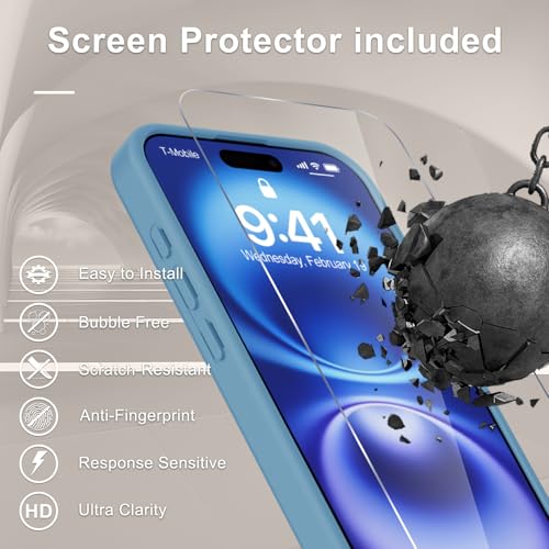 Image of YENAPOON for iPhone 17 Case, Matte Magnetic Phone Cover [with 1 Screen Protector] [Support for MagSafe] [Shockproof Military Grade Protection] Translucent Frosted Back, Lavender Purple