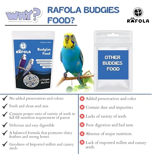 Image of Premium Bird Food for Budgies Mix - 1 kg (2.2 lbs) - Nutritious Seed Blend for Budgies, Cockatiels, and Exotic Birds of All Life Stages