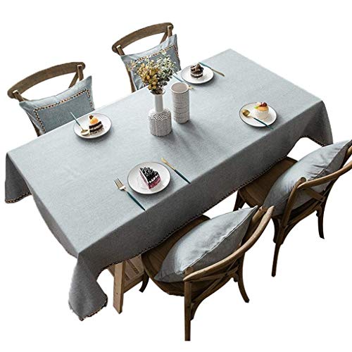Nappe de couleur unie antitache 140x180 pour table rectangulaire - 2