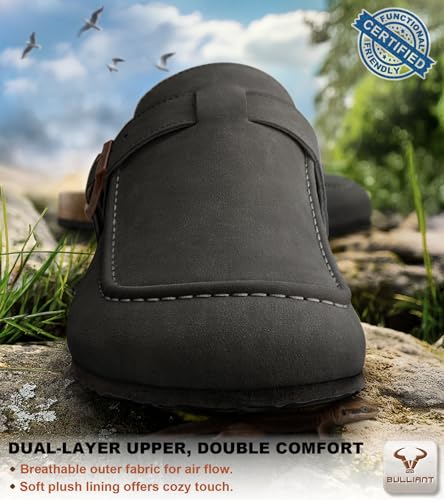 Image of BULLIANT Women Mule Clogs-Cushioned Cork Footbed-Arch Support-Fleece Lined