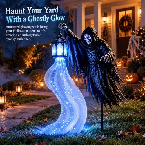 Halloween Soul Harvester Animated Solar Powered Garden Light Decor (1 Pc) - image 4