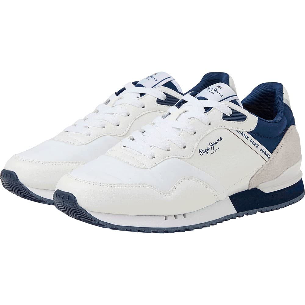 Pepe Jeans Zapatillas de Ante Combinadas London One Blanco