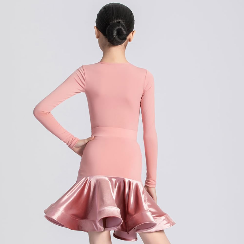 Abiti da Ballo Latino per Ragazze Adatti per Balli da Sala Tango Cha Cha Salsa Spettacoli di Danza Professionali Costumi per Competizioni Abbigliamento per Allenamento Quotidiano