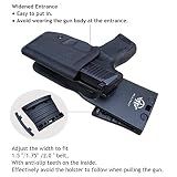 Sig P365 Kabura OWB Kydex for Sig Sauer P365 / P365 SAS Pistol Case, Sig P365 SAS Kabura, Zewnątrz pasa Carry 1.5-2 Inch Belt Clip with Leggings, P365 Gun Akcesoria (Black, Right Hand)