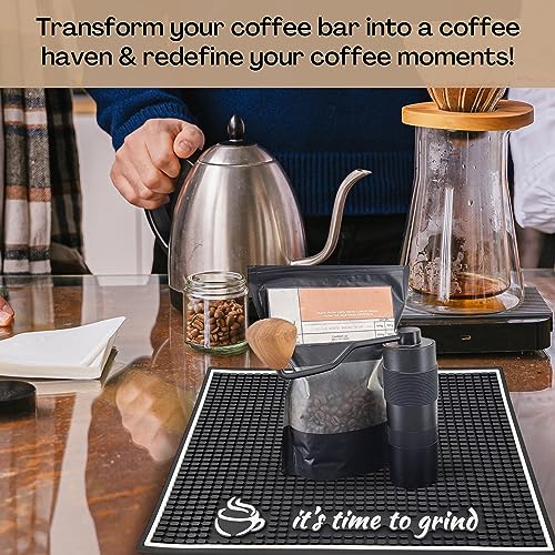 Non-slip Silicone Coffee Mat for Countertop - Coffee Bar Mat with 2 coasters, Coffee Bar Accessories Protects Kitchen Countertop -Criterion Collection by The Criterion Collection - Used condition - Image 7