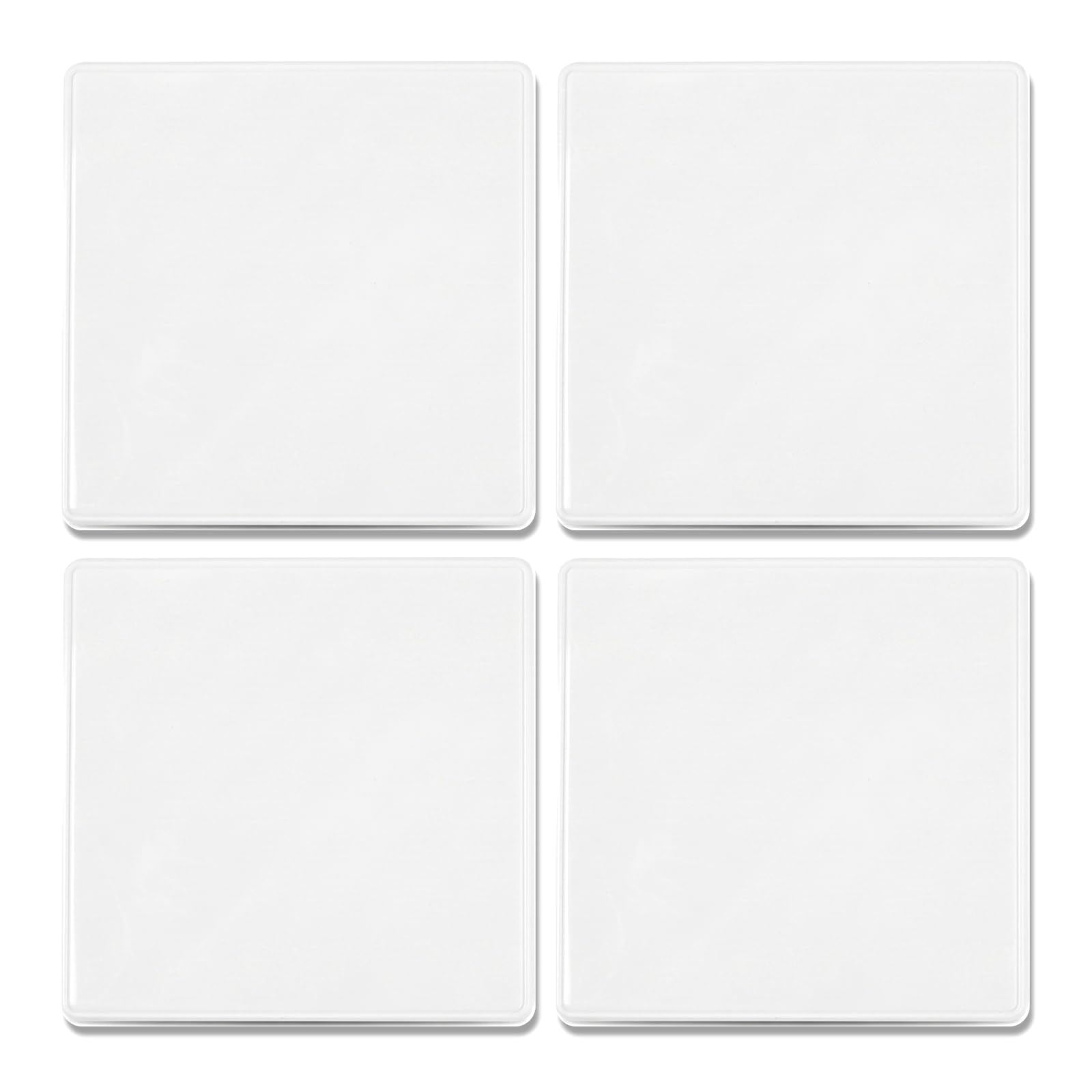 Placa de Pared Ciega 4 Piezas, Tapa de Enchufe Empotrado 86x86mm, Tapa de Interruptor, Tapa de Caja Empotrada Blanca ABS para Enchufes o Interruptores Sin Usar