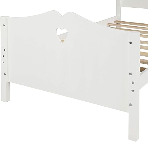 Miniatura 7 de Merax Base de cama individual, cama de plataforma individual con cabecero y estribo, cama de madera tamaño individual para niños, no necesita