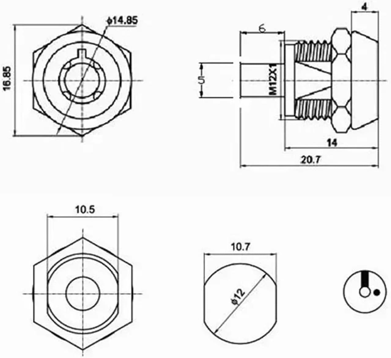 Push Cabinet Locks with Tubular Keys for Jewelry Box Equipment Drawer Light-Box DIY Furniture Hardware MMS123 G1 1Pcs