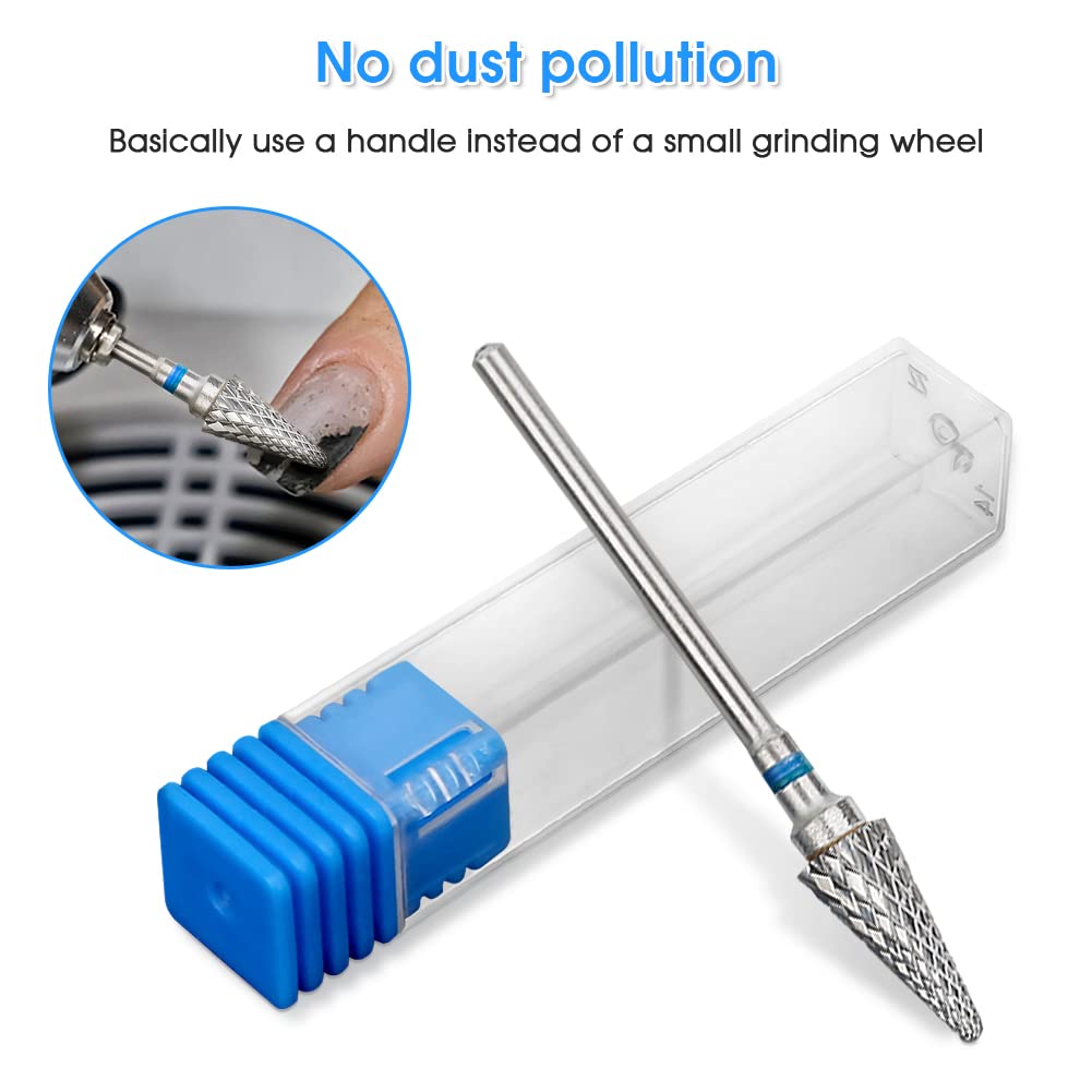 Joyzan Punte Fresa Unghie, Nail Drill Bit Manicure in Acciaio al Tungsteno Lucidare la Testa di Smerigliatura del Strumento Rimozione Gel Semipermanente Cuticola con Scatola per Pedicure Domestico