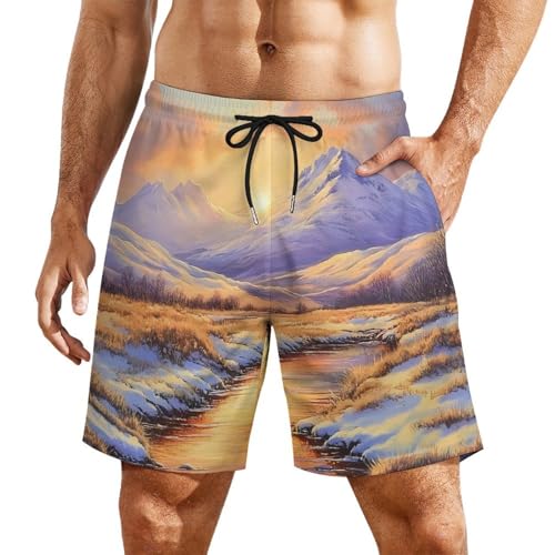 Pantalones cortos de playa para hombre con cordón que no aprietan y llevan bolsillos