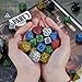 CiaraQ Polyhedral Dice with 5 Pouches, 5 Sets of Retro Dice for MTG DND Board Games, 35 Pieces