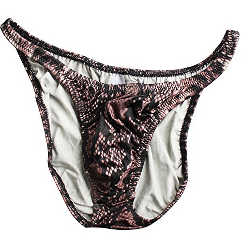 Musclealive Männer Bodybuilding-Wettbewerb Gym Posing Trunk Nylon und Spandex Farbe Snakeskin Größe Medium
