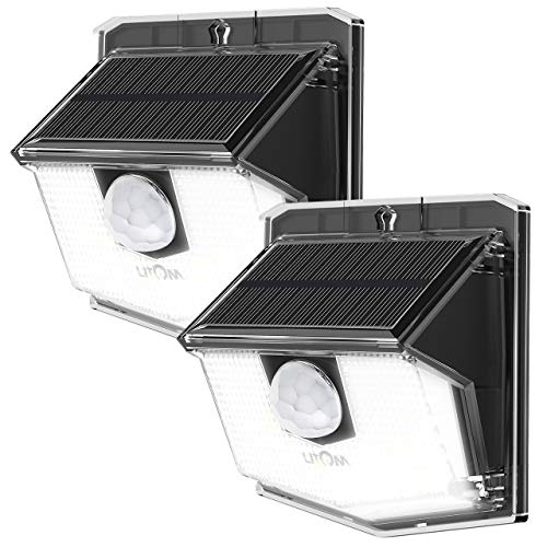 LITOM Solar Lights Outdoor, IP67 Waterproof Solar Powered Motion Sensor Lights 60 LEDs
