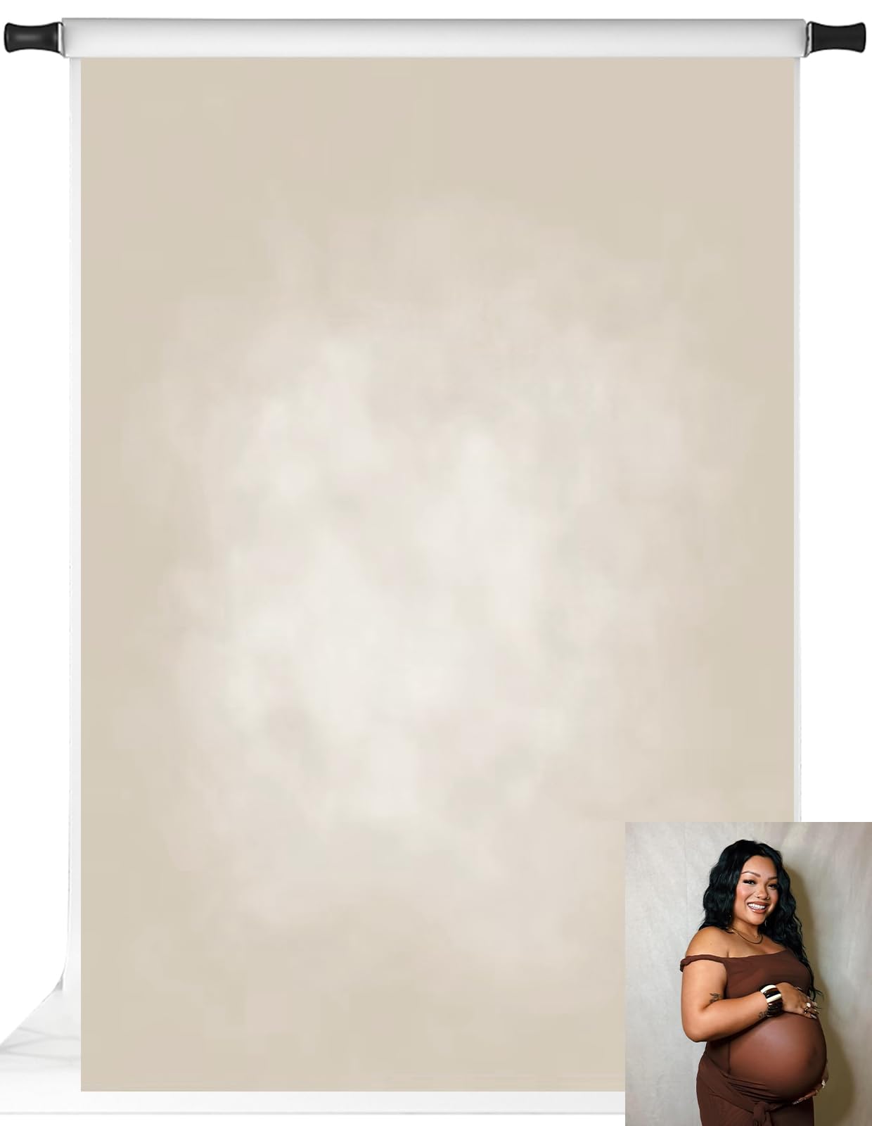 Photo 1 of Kate Beige Photo Backdrops Photography Backdrops Beige Background for Portrait Photoshoot,5x7ft