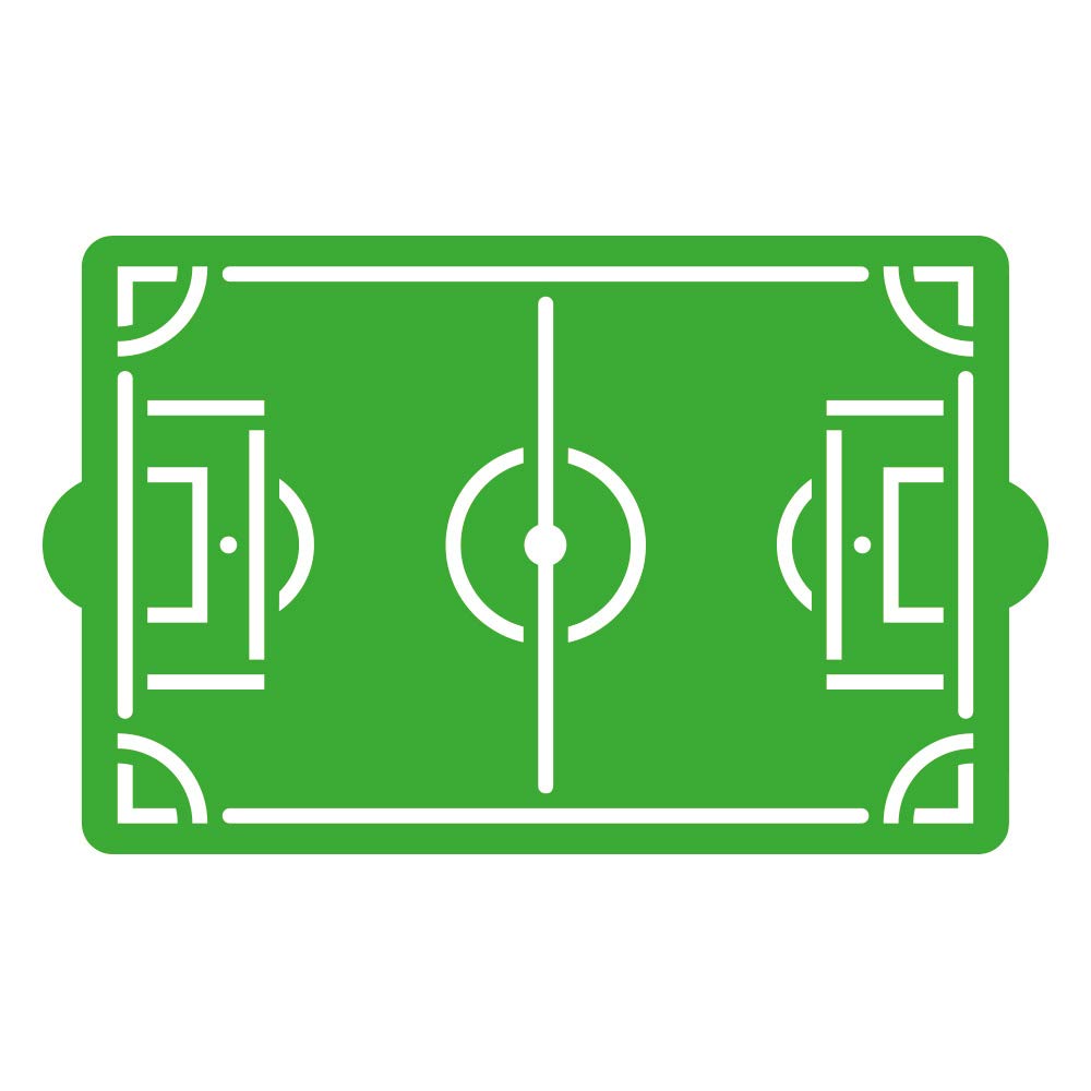 Decora Football Field Stencil 30 X 20 CM, durchsichtig