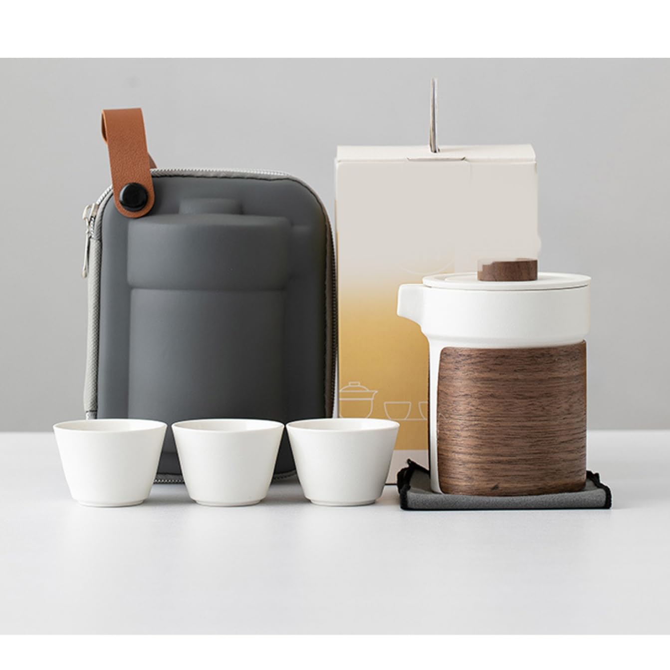 Amazon｜[ZS2L7] 陶器製ティーセット 3個セット 耐熱ガラス 茶器