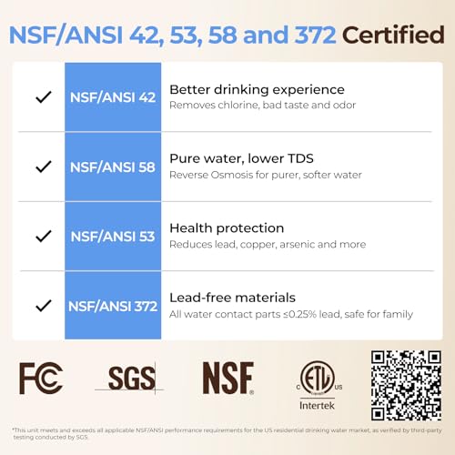 Image of VIOMI V6 Pro Reverse Osmosis System, 600 GPD Tankless RO Water Filter System, Under Sink RO, 9-Stage Filtration, 3:1 Pure-to-Drain, Reduce TDS, NSF /ANSI 42, 53, 58, and 372 Certified, Smart LED Faucet