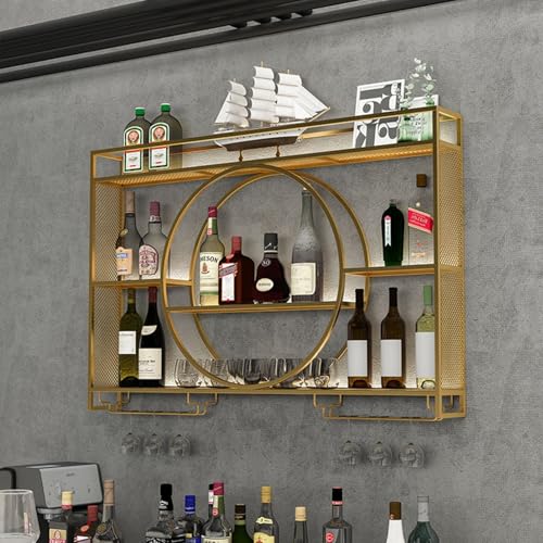 Étagère de bar murale à LED : le présentoir à bouteilles chic pour votre cuisine