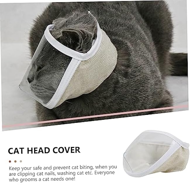 balacoo Cat Muzzle Breathable Design Pet Supplies for Bathing Feeding and Grooming Cat Bite Cover Licking Protector-aHcuGA0E