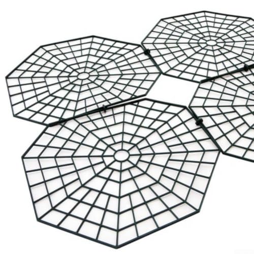 Red para estanque hexagonal con 30 protectores plásticos flotantes y clips de unión 8