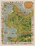 Historic Map - Monterey Peninsula (to His Excellency The Count of Monterey), 1926, Jo Mora v2 24in x 30in