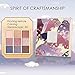 Catkin Eyeshadow Palettes 9 Blendable Shades Smooth Long Lasting Eyeshadow Matte and Glitter Eye Makeup Highly Pigmented Makeup Palettes C08 Morandi