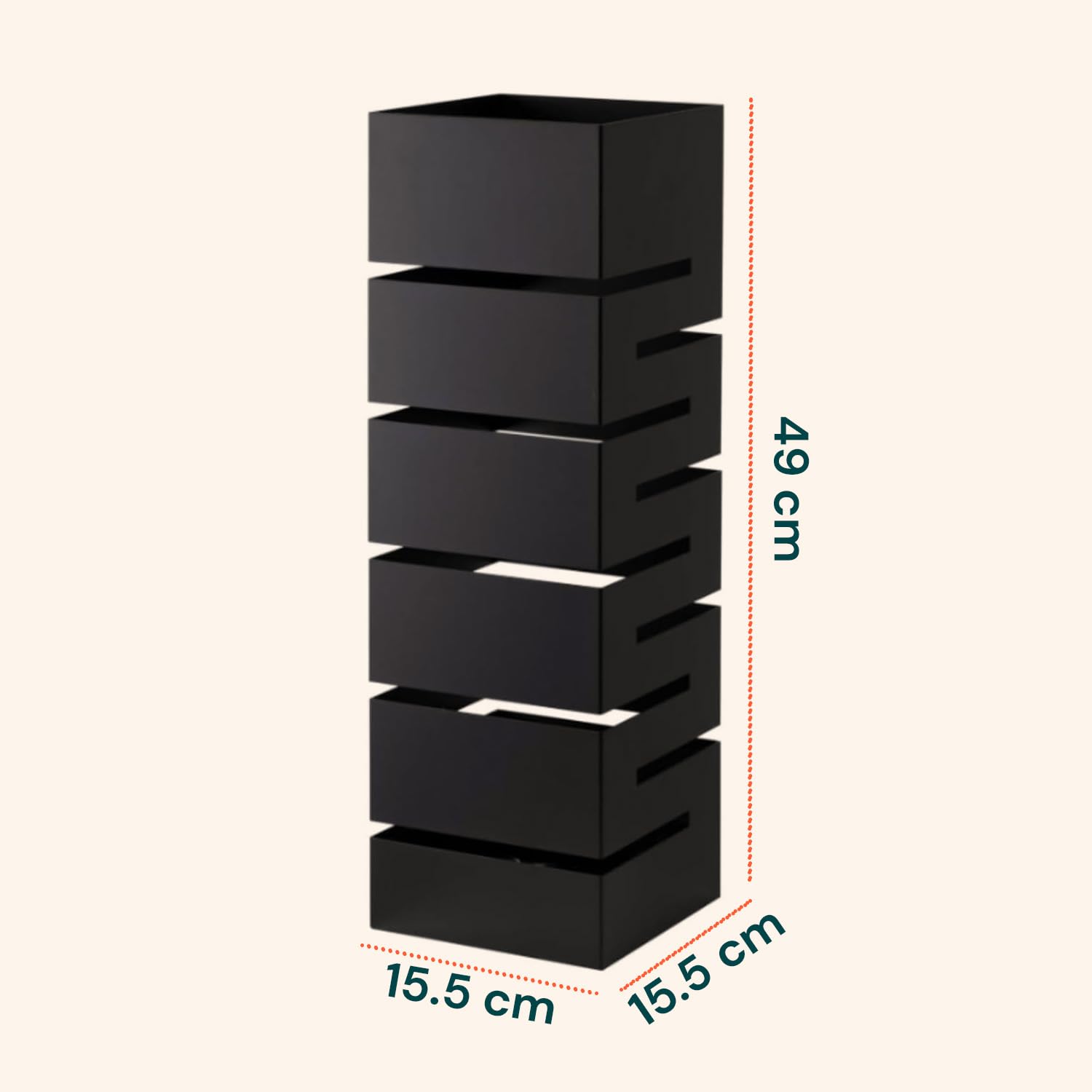 Avilia Portaombrelli da Interno Metallo Nero – Porta Ombrelli con Vaschetta Raccogligocce e 2 Ganci, Portaombrelli da Esterno 10 Ombrelli, Design Moderno per Ingresso Casa e Ufficio