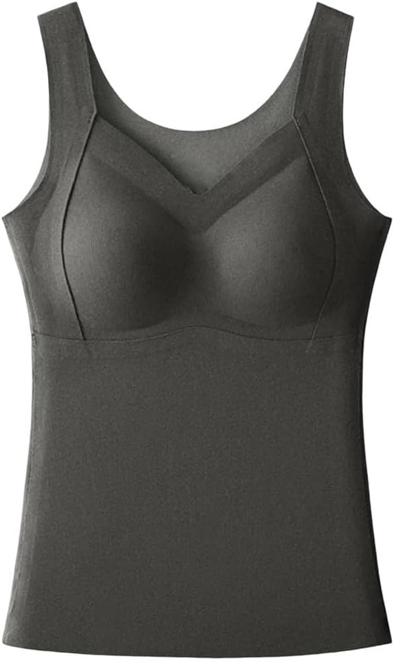 Women's Thermal Vest Underwear, Stretchy Sleeveless Fleece Comfortable and Soft Base Layer Vest