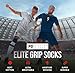 Playing Direct Grip Socks - Anti Slip Sports Socks for Soccer Football Basketball Running Yoga Hiking for Men and Women with Anti Blister Pads - (White, Large)