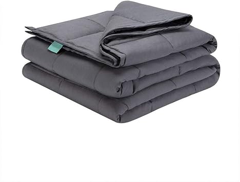Weighted Blanket for Adults, Single Double Heavy Blanket with Cotton Premium Glass Bead All-Season Even Weight Distribution 91x122cm 5lb
