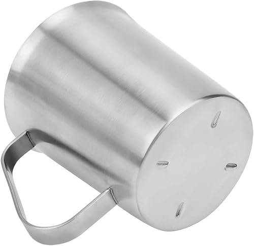 Miniatura 8 de Taza medidora de café de acero inoxidable, escalas de medición, diseño de escala de volumen taza de medición con mango de escala, jarra de espuma de