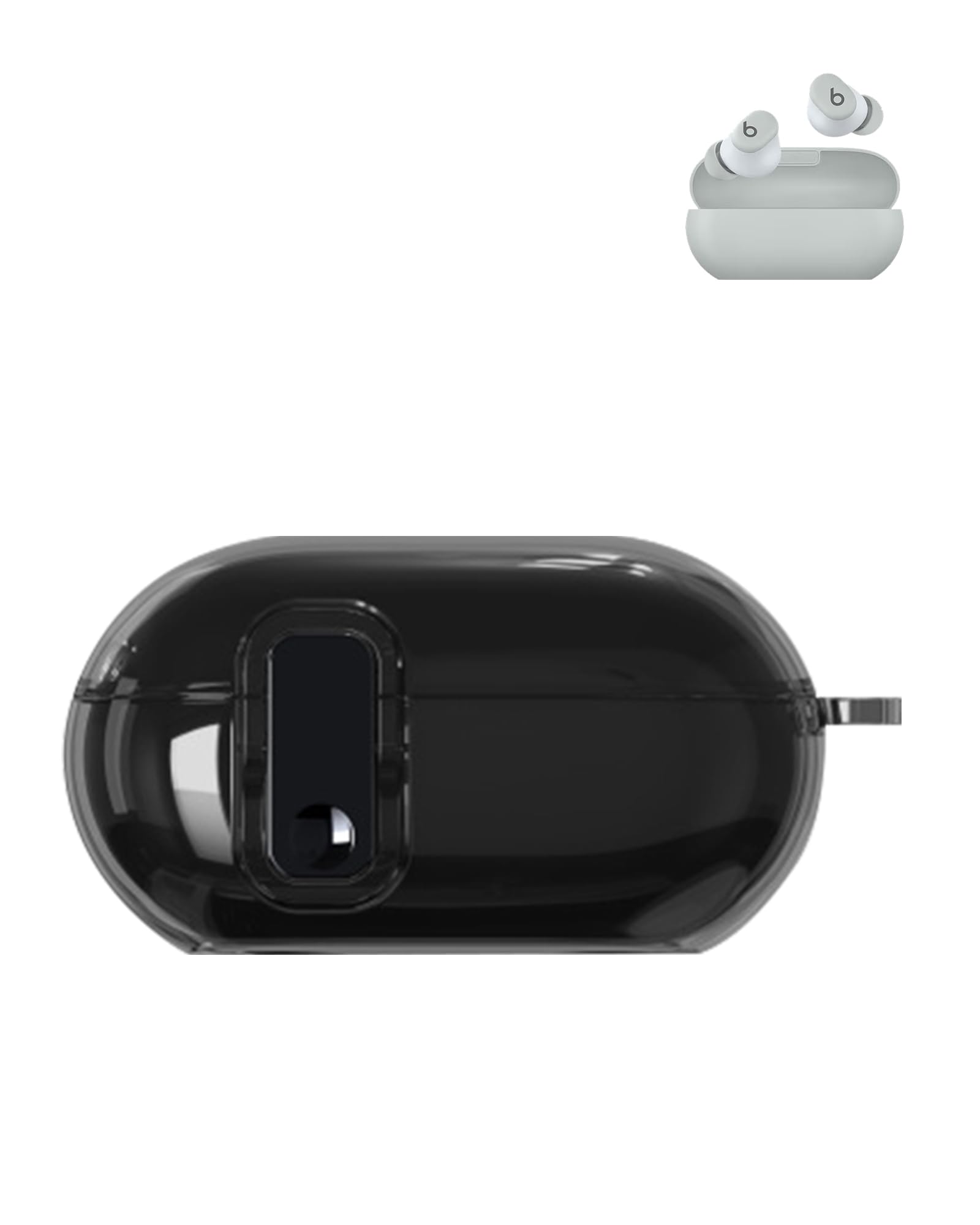 Compatible with Beats Solo Buds-Ear Headphones，True Wireless Noise Cancelling Earbuds,Clear Soft TPU Full Body Shockproof Protective Cover with