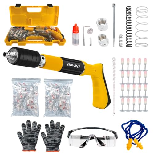 Pistola de Fixação Finca Pino Profissional – 220 Pregos, Kit Completo com Equipamentos de Segurança