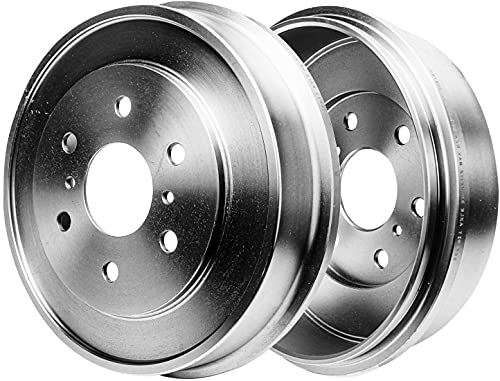 Image of Detroit Axle - Brake Kit for 2005 2006 2007 Chevy GMC Silverado Sierra 1500 | Front Drilled & Slotted Rotors Ceramic Brakes Pads and Rear Drums Semi-metallic Shoes Replacement