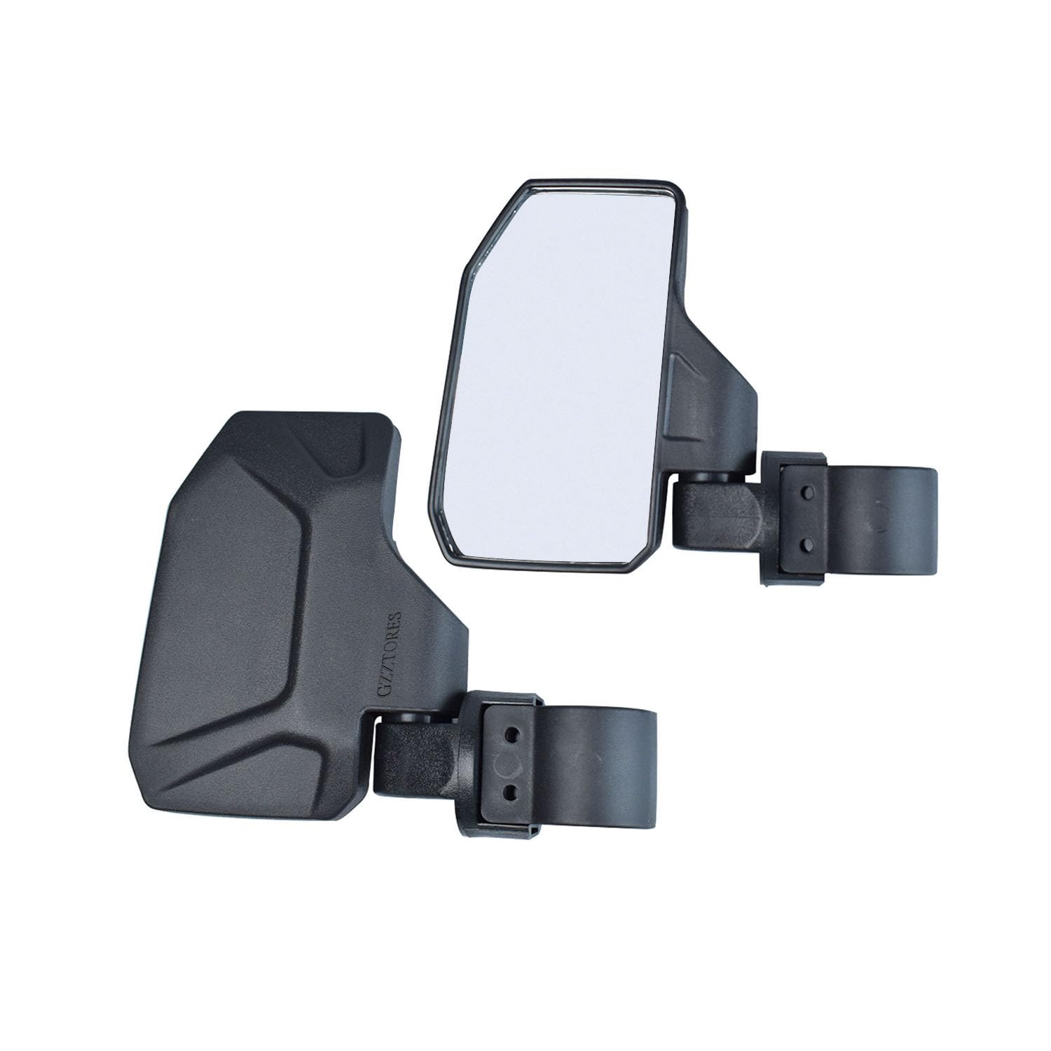 Universal Offroad UTV Rear View Side Mirror for Pioneer Polaris 900 1000 Kawasaki Can Am John Deere with 1.6" - 1.85" Roll Cage Bar Break Away Adjustable Arm - 1 Pair Set (Left & Right)