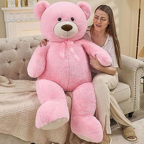 Toys Studio 51 inch Big Teddy Bear Cute Giant Stuffed Animals Soft Plush Toy for Girlfriend Kids for Birthday Christmas Valentine's Day Cover