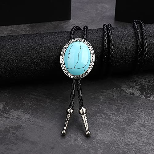 Cassieca 4Pcs Handmade Bolo Tie For Men Western Cowboy Leather Necktie Halloween Costume Accessories For Men Women #TOP5