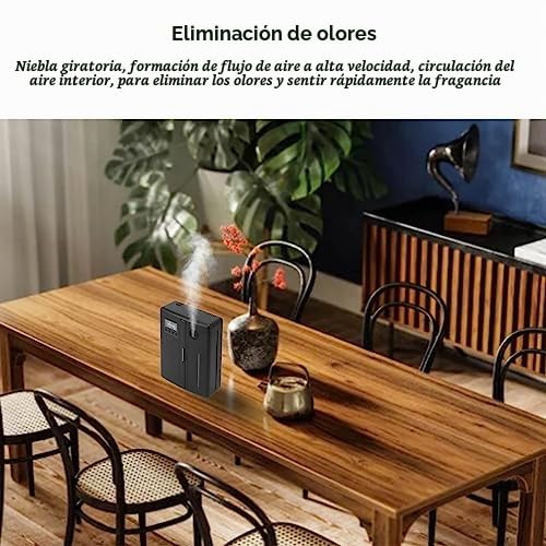 Topiky Máquina de Aire de Bluetooth Mejorada, Difusor de Aceite Esencial de Atomización Inteligente, Difusor de Aceite Esencial sin Agua Profesional, Difusor de (Negro)