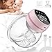 Hands-Free Wearable Breast Pump, Double-Sealed Flange for Baby-Like Comfort, 3 Modes & 9 Suction Levels, Portable Electric Pump – 24mm, Pink (180ml 1pcs Pink)