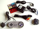 komplette snes sammlung  komplettes SNES remake Zubehör Set: Original Nintendo Netzteil 1 Controller Cinch AV TV Kabel + Scart Adapter für SNES Super Nintendo Konsole