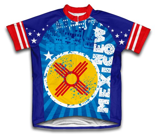 ScudoPro New Mexico Short Sleeve Cycling Jersey for Youth - Size XS Blue