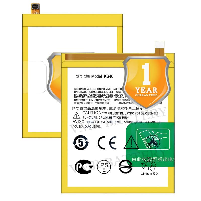 Image of Original KS40 Battery Compatible for Motorola Moto E6 Play (XT2029, XT2029-1) - (3000mAh) - 1 Year Warranty K7