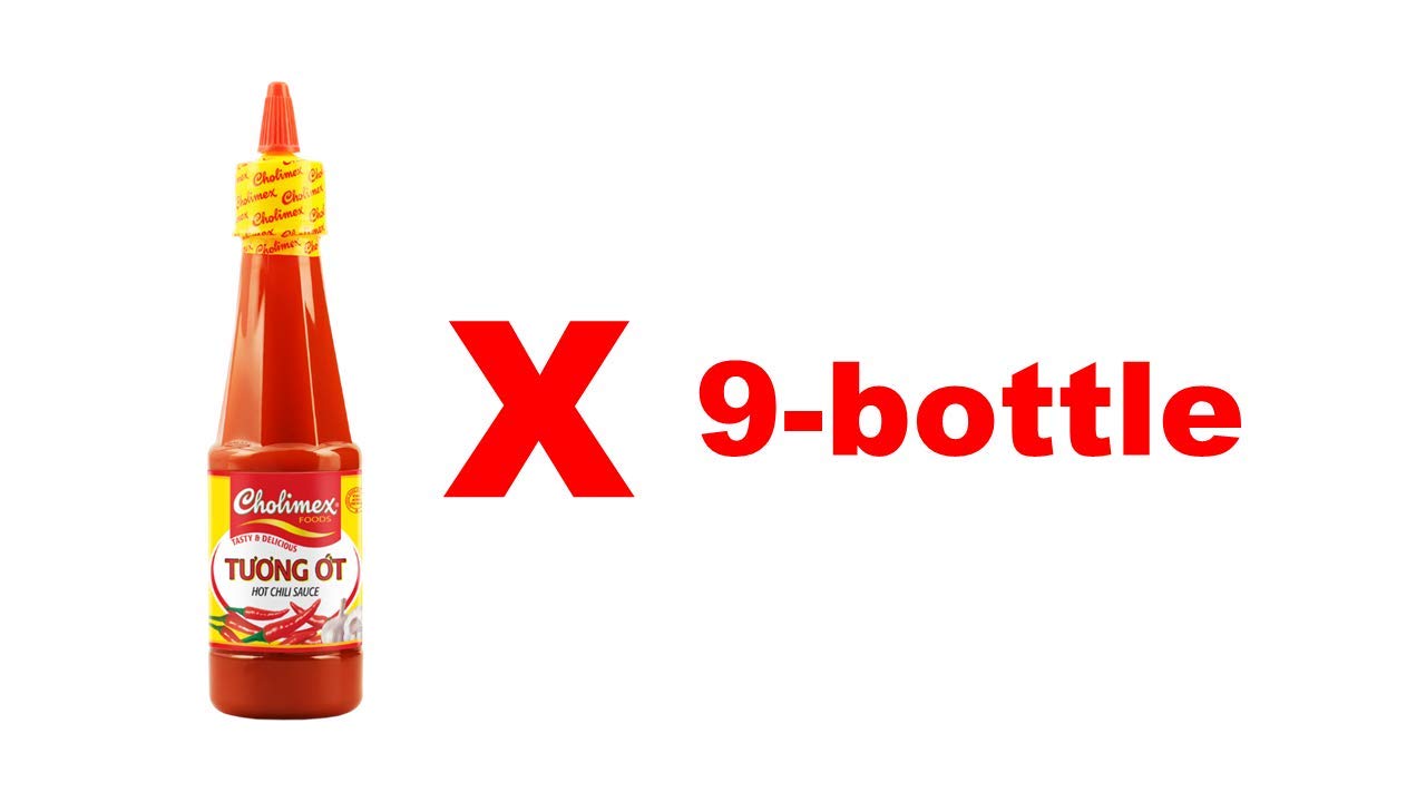 CHOLIMEX Hot Chili Sauce - 8.45 Fl Oz (250ml) - Pack of 9